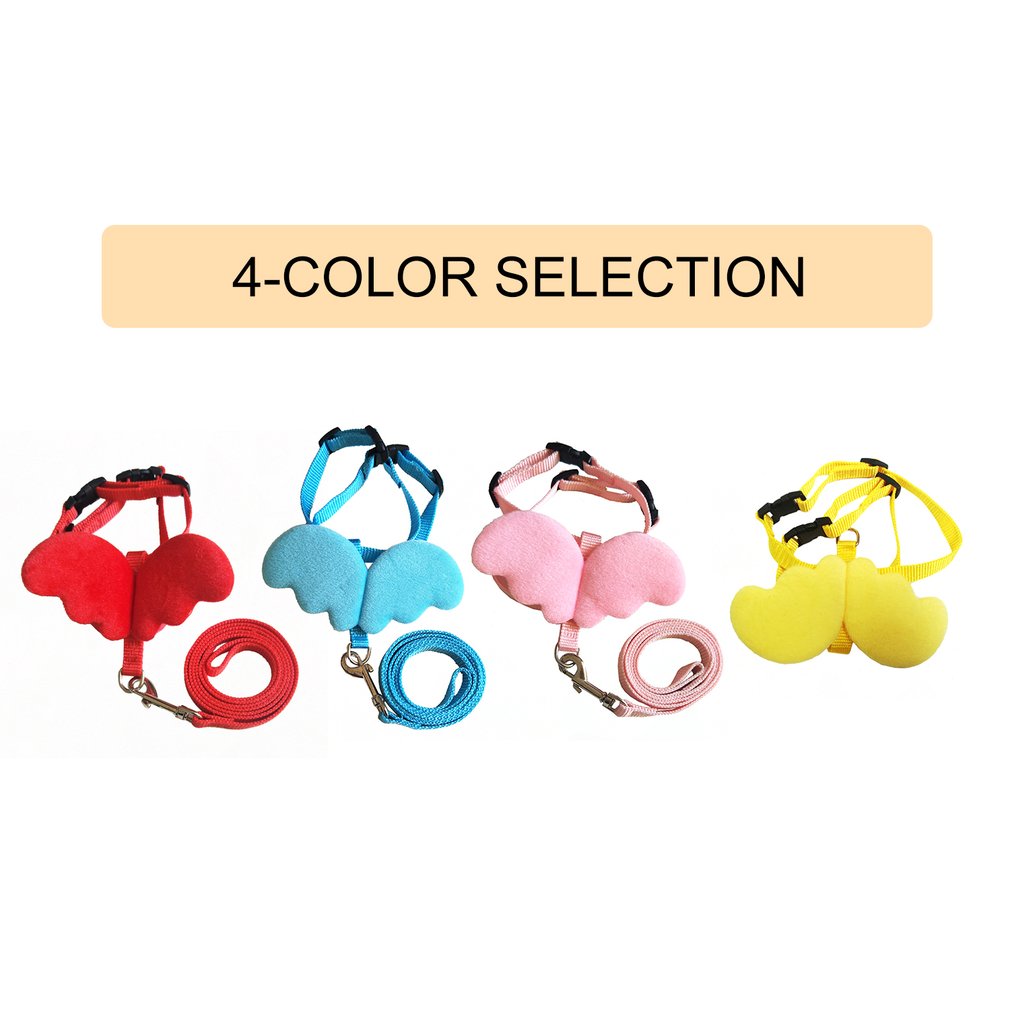 Cute Leash and Harness Set for Small - Angel Wings