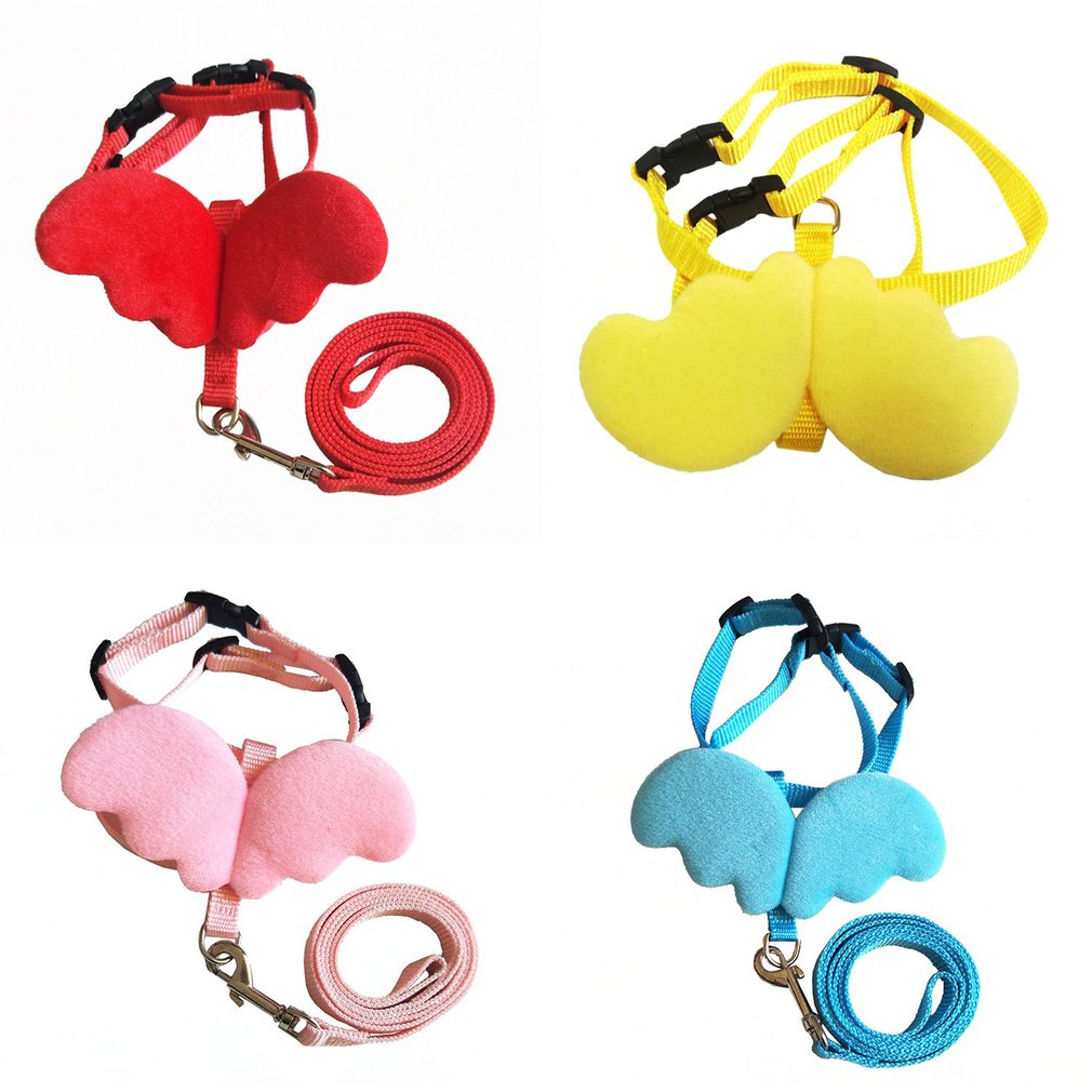 Cute Leash and Harness Set for Small - Angel Wings
