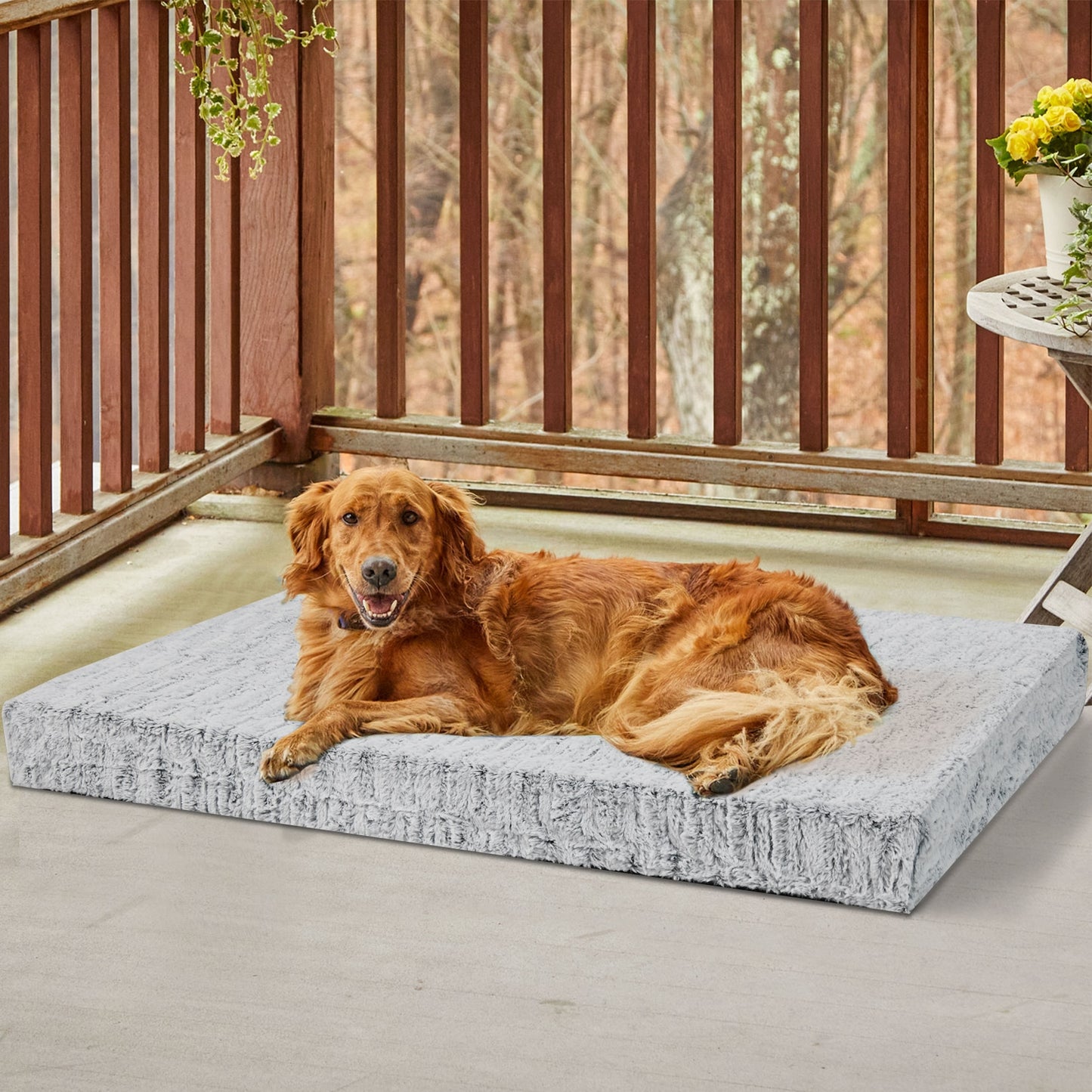 Orthopedic, Plush, Waterproof Dog Bed; Washable