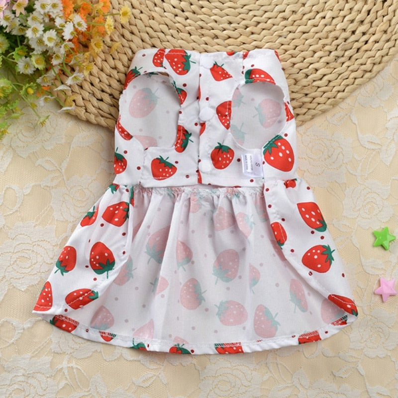 Cute Summer Floral Pet Dress