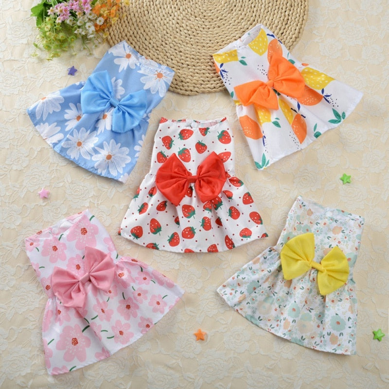 Cute Summer Floral Pet Dress