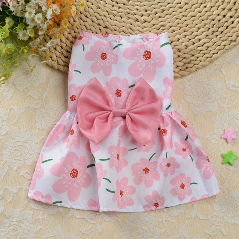 Cute Summer Floral Pet Dress