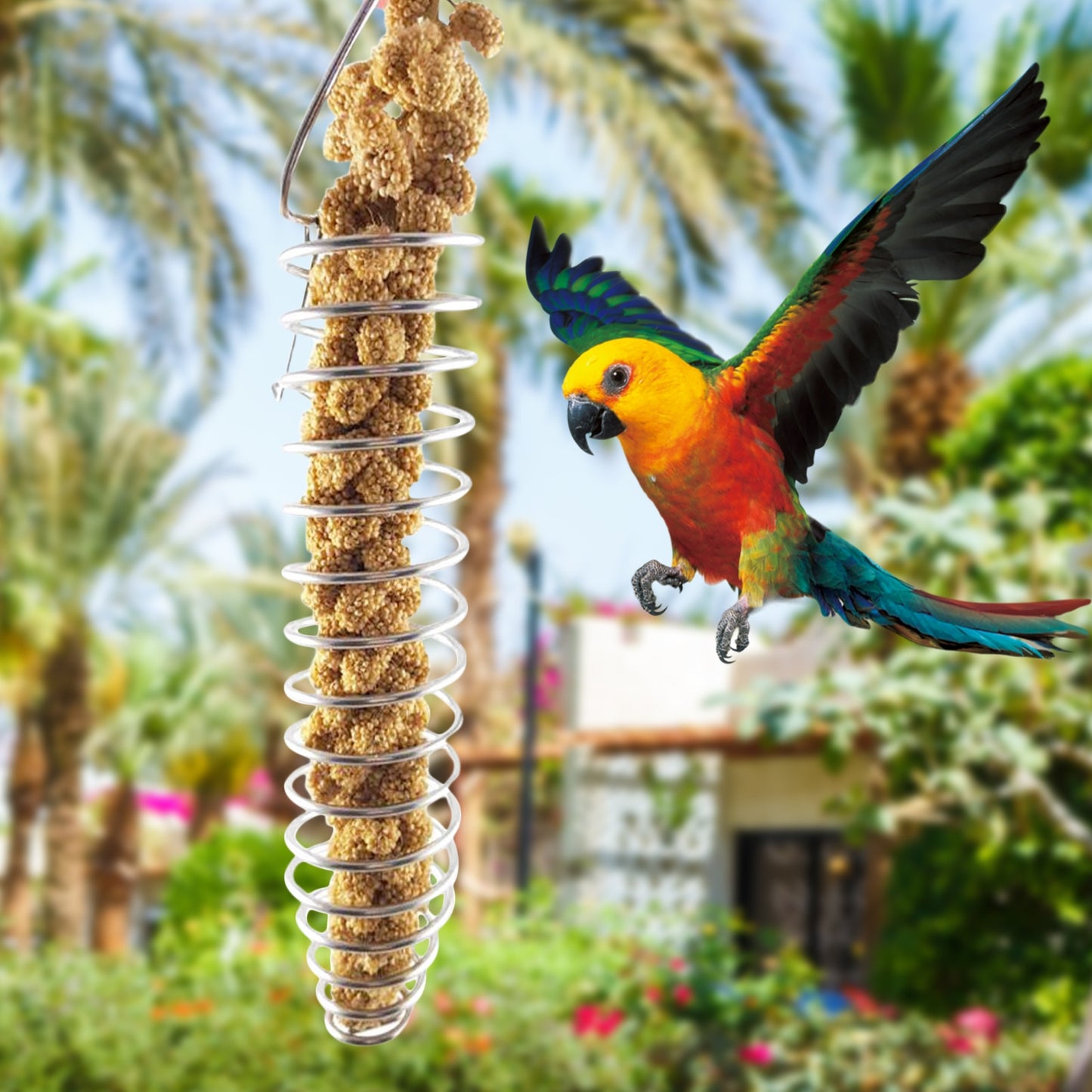Stainless Steel Bird Food Holder For Cage