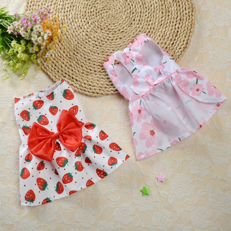 Cute Summer Floral Pet Dress