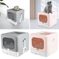 Top Entry Portable Cat Litter Box with Lid and Scoop