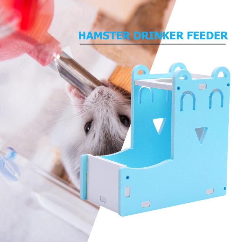 Small Pet Water Bottle Holder and Food Bowl