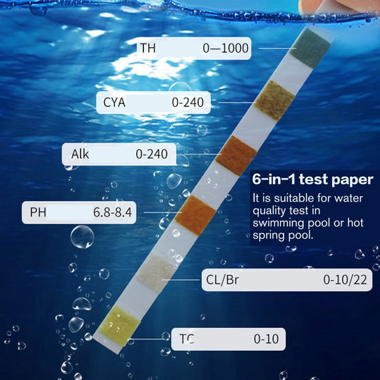 50 PCS 6-In-1 Test Paper For Aquarium