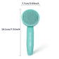 Pet Brush/Comb with Self Cleaning Button