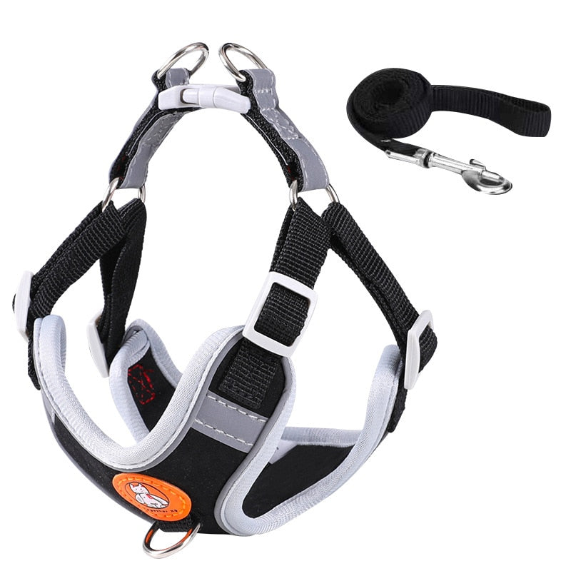 No Pull Reflective Pet Harness and Leash Set